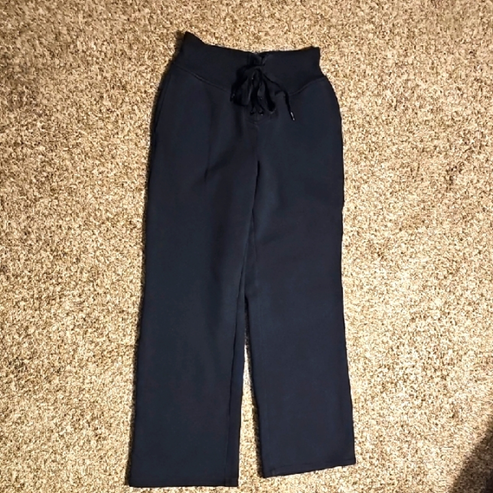 Womens Black VICTORIA'S SECRET Lace Up Front Sweatpants. Medium!